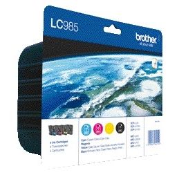 Brother - Cartouche d'encre LC-985VALBP noire + 3 couleurs | 4 pièces