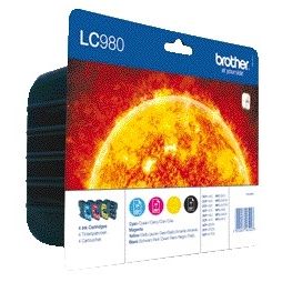 Brother - LC980VALBP inktcartridge 4 stuk(s) Origineel Zwart, Cyaan, Magenta, Geel