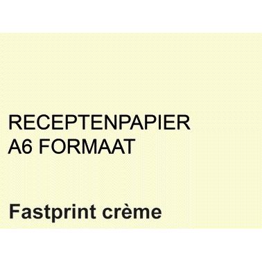 Fastprint - Rezeptpapier A6 80gr Creme 2000 Blatt