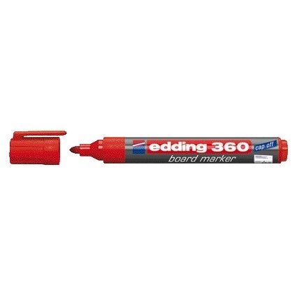 Edding - Marqueur pour tableau blanc 360 rond 1,5-3mm rouge | 10 pièces