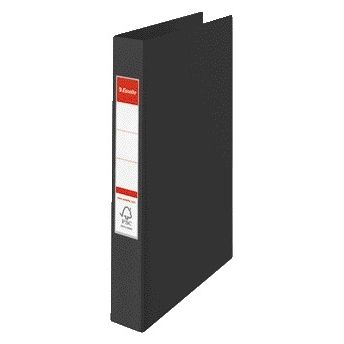 Esselte - Classeur à anneaux VIVIDA A4 4 anneaux mécanisme torique 25mm PP PP noir