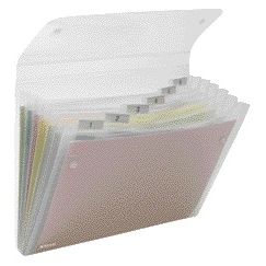 Rexel - Sortiermappe Ice 6 Fächer transparent