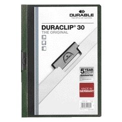 Durable - Dossier à clips Duraclip A4 3mm 30 feuilles vert foncé