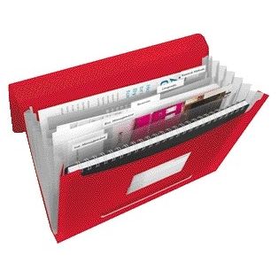 Esselte - Dossier de projet Vivida A4 6 compartiments PP rouge