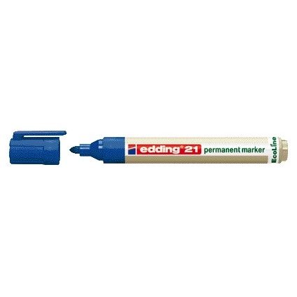 Edding - Feutre 21 EcoLine rond bleu 1,5-3mm | 10 pièces