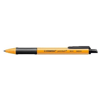 STABILO - Stylo à bille 6030/46 moyen noir | 10 pièces