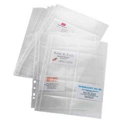 Sigel - Visitekaarthoes VZ351 voor visitekaartmap VZ301 album VZ301 voor 200 kaarten 2 rijen 90x58mm