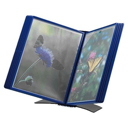 Djois - Support de bureau Flex-O-Frame A4 10 pochettes bleu