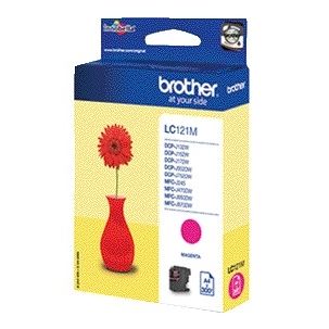 Brother - Cartouche d'encre LC-121M rouge