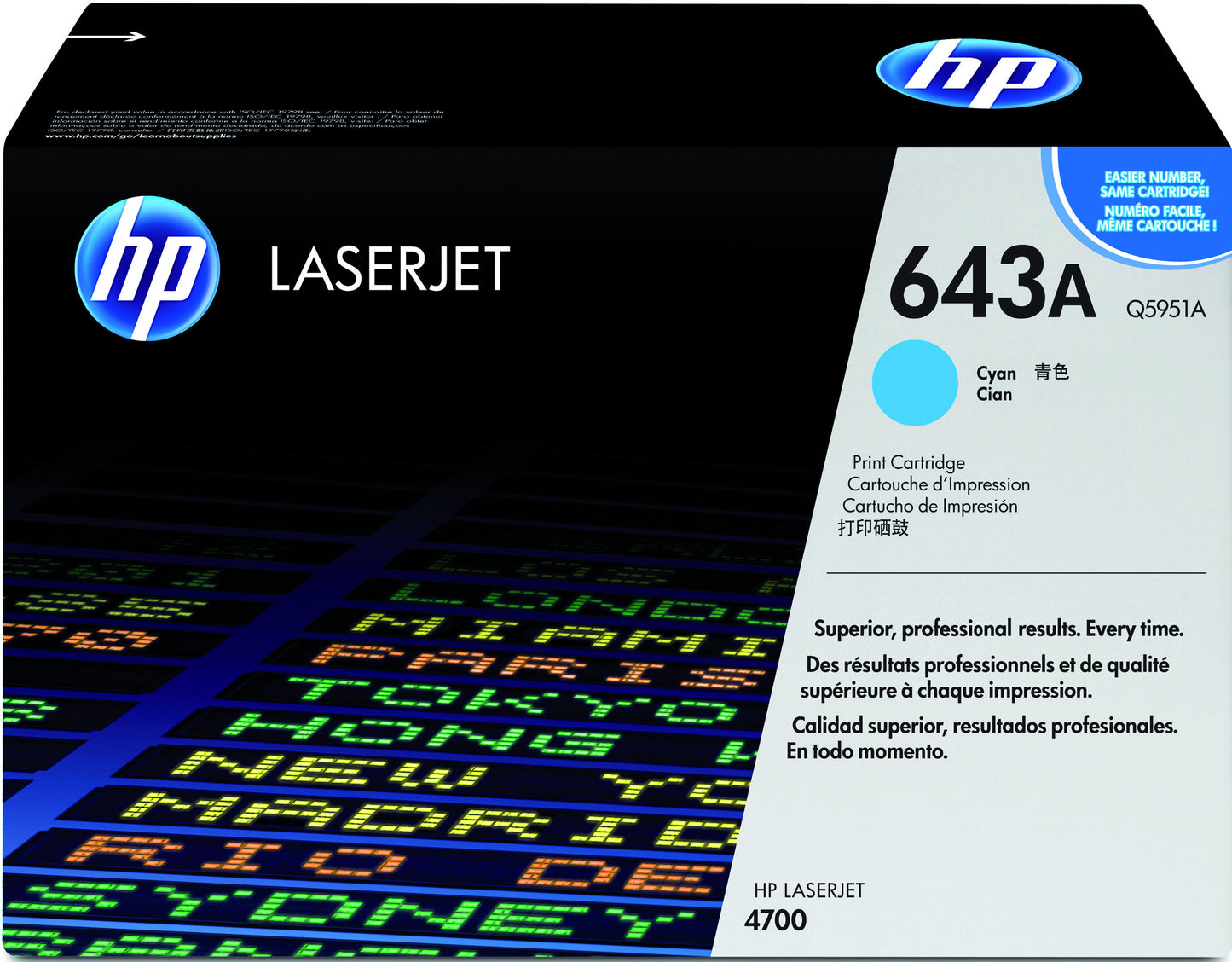 HP - Tonerkartusche q5951a 643a blau