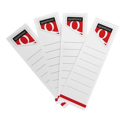 Quantore - Einsteckkarte breit 56x190mm weiß 10 Stück