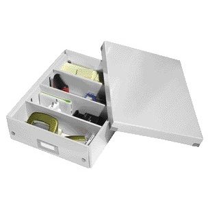 Leitz - Boîte de tri WOW Click Store 280x100x370mm carton recyclé blanc | 6 pièces
