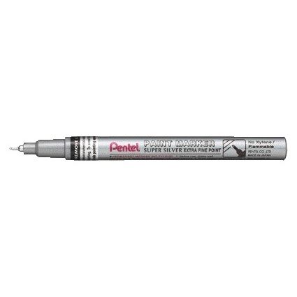 Pentel - Feutre mfp10 rond 0.7mm argent