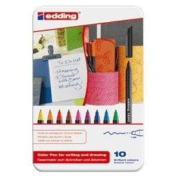 Edding - Fineliner 1200 boîte fine assortie de 10 pièces
