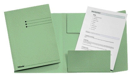 Esselte - Dossiermap a4 3klep manilla 275gr groen | 50 stuks