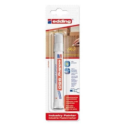 Edding - Viltstift 950 pasta rond 10mm wit | 5 stuks