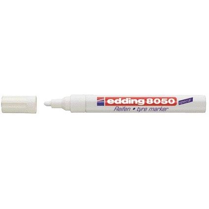 Edding - Viltstift 8050 banden rond 2-4mm wit | 10 stuks