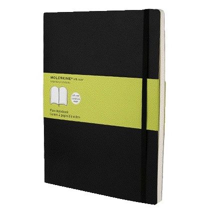 Moleskine - Carnet XL 190x250mm vierge couverture souple noir