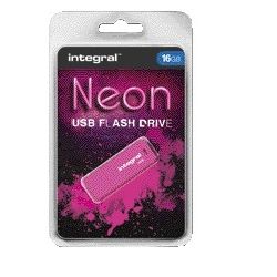 Integral - Clé USB 2.0 16Gb rose fluo