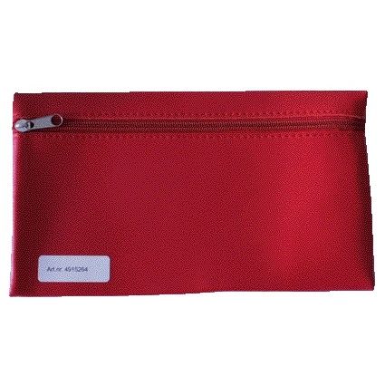 Office - Schooletui 15x26cm met rits skai helder rood