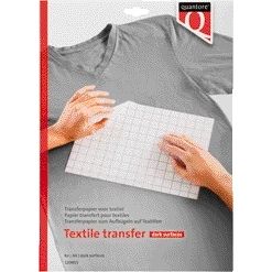 Quantore - Papier transfert jet d'encre pour textile vêtements foncés 6 feuilles