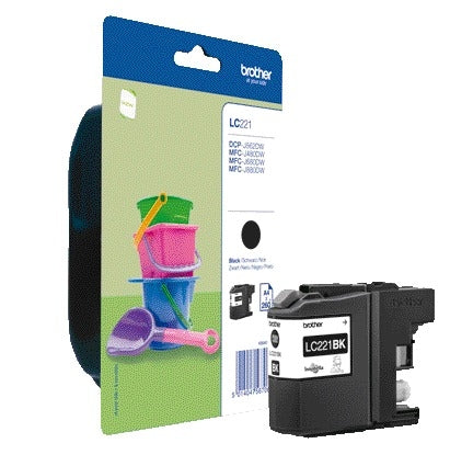 Brother - Tintenpatrone LC-221BK schwarz | 5 Stück