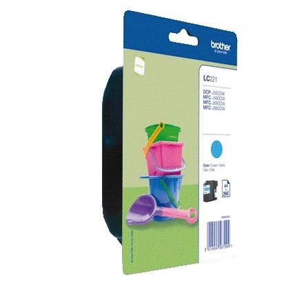 Brother - Cartouche d'encre LC-221C bleue