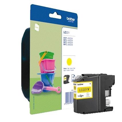 Brother - Tintenpatrone LC-221Y gelb