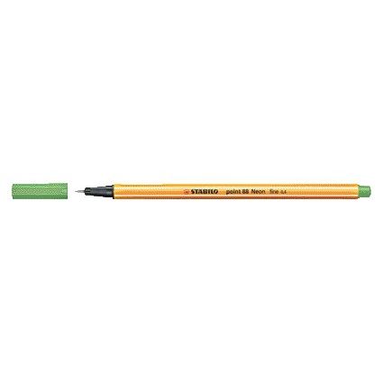 STABILO - Fineliner pointe 88/033 vert fluo fin | 10 pièces