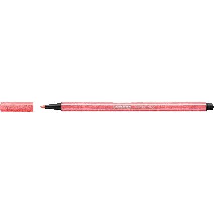 Stabilo - Viltstift Pen 68/040 medium neon rood | 10 stuks