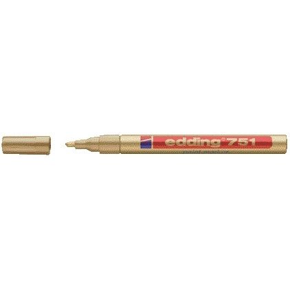 Edding - Ölbasierter Farbmarker 751 1-2mm gold | 10 Stück