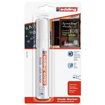 Edding - Marqueur à craie 4090 diagonale de fenêtre 4-15mm blanc bistre à 1 pièce