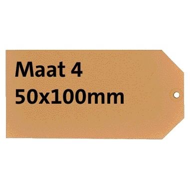 Quantore - Label karton nr 4 200gr 50x100mm chamois 1000st