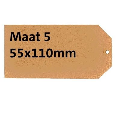 HF2 - Label karton nr 5 200gr 55x110mm chamois 1000st