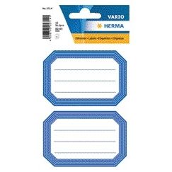 HERMA - Etikett 5714 82x55mm schreibend blauer Rand 12 Stück