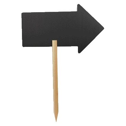 Securit - Flèche ardoise 440x270mm avec épingle en bois