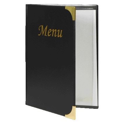 Securit - Menukaart A5 4 x 2 tassen zwart