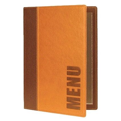 Securit - Carte menu Trendy A5 1 x 2 sachets marron