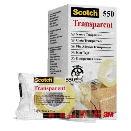Scotch - Klebeband 550 19mmx33m transparent | 8 Stück
