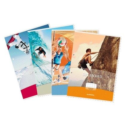 Aurora - Bloc de cours A4 diamant 10x10mm 2 trous 200 pages 70gr | 10 pièces