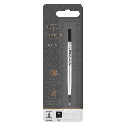Parker - Rollerpenvulling quink f blister zwart