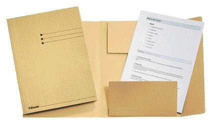 Esselte - Aktenordner A4 3 Klappen Manila 275gr Beige