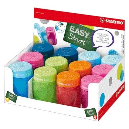 Stabilo - Puntenslijper Easy 4500 3 in 1 assorti in rechts- en linkshandig en in kleur