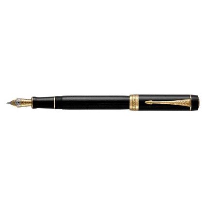 Parker - Vulpen Duofold Classic black 18k GT fijn
