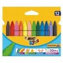 Bic Kids - Kleurkrijt Kids 857 Plastidecor triangel assorti etui à 12st