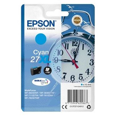 Epson - Alarm clock Singlepack Cyan 27XL DURABrite Ultra Ink