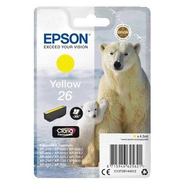 Epson - Cartouche d'encre 26 T2614 jaune