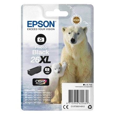 Epson - Tintenpatrone 26XL T2631 Fotoschwarz
