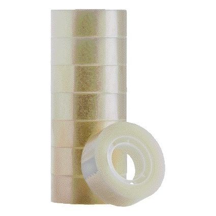 Quantore - Ruban adhésif 19mmx33m transparent | 8 pièces