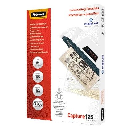 Fellowes - Pochette de plastification a4 2x125microns